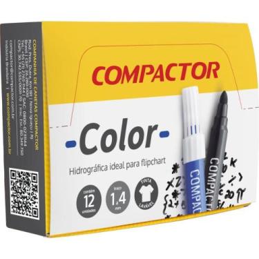 Imagem de Caneta Hidrografica Jumbo Compactor Color Avulso Preto CX.C/12