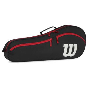 Imagem de Raqueteira Wilson Advantage X3 Preto e Vermelho