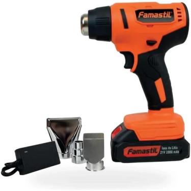 Imagem de Soprador Térmico Famastil 21V Sem Fio com LED Bateria e Carregador Aqu