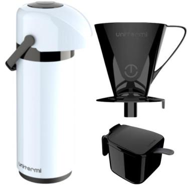Imagem de Kit Garrafa Térmica Verona 1 Litro Suporte para Filtro de Café e Açuca
