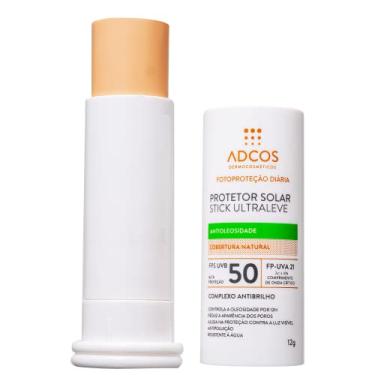Imagem de Adcos Fotoproteção Diária Stick Ultraleve FPS 50 Peach - Protetor Solar Facial 12g