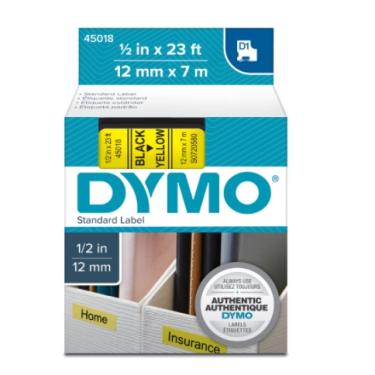 Imagem de Fita de poliéster dymo para rotulador LM/Color Pop! (12mm x 7m) preto/amarelo