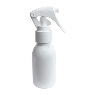 Imagem de Frasco Plástico 60ml Com Borrifador Mini Gatilho (10 Peças) Cor:Branco C/Branco