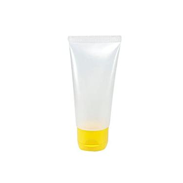 Imagem de Bisnaga Plástica Vazia Transparente 60ml C/Tampa Flip Top (20 Peças) Cor:Amarela
