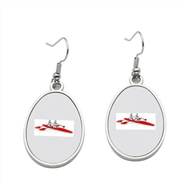 Imagem de Brincos de remo com 3 pingentes para meninas - Presente de festa de aniversário dos namorados, Metal, Sem pedras preciosas