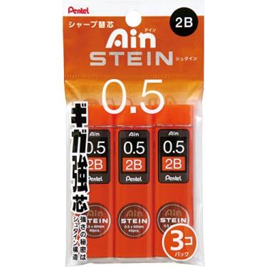 Imagem de Pentel Ain Stein Grafite para lapiseira 0,5 mm 2B, 40 grafites x 3 pacotes (XC2752B-3P)