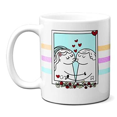 Imagem de Caneca Flork Meme Criativo Namorados Apaixonados Ai Love iu (Branca)