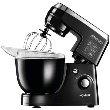 Imagem de Batedeira Planetária Mondial Preto e Inox 500W BP01PB