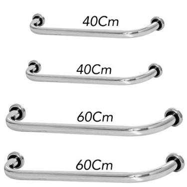 Imagem de Kit 4 Barras De Apoio De Idoso Para Banheiro