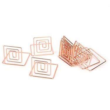 Imagem de Expositor de cartão de visita, suporte de exibição de mensagem Suporte de cartão de visita para memorando para foto para notas(Rosa ouro)