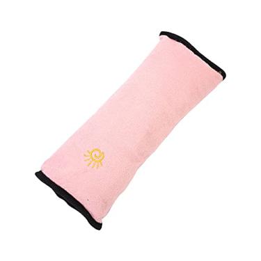 Imagem de AIZHIYI Capa de cinto de segurança de carro de pelúcia respirável almofada de ombro de cinto de segurança infantil (rosa)