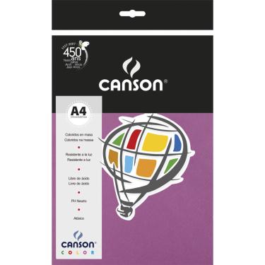 Imagem de Papel Canson Color 180g/m² A4 Malva 9807 C/10 Folhas