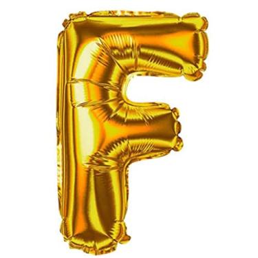 Imagem de Balão Letra Metalizado Dourada Grande 40cm (F)
