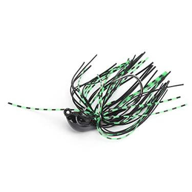 Imagem de Spinnerbait para robalo, isca isca de pesca do robalo isca de peixe isca guarda-chuva saia isca para robalo fresco para lago de água doce água salgada(Preto)