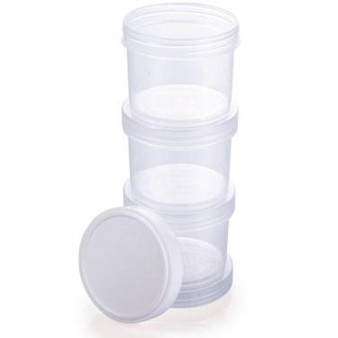 Imagem de Organizador porta temperos com tampa rosca 3 peças 150ml Plasutil ref. 8045