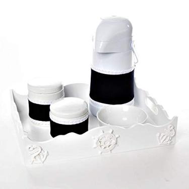 Imagem de Kit Higiene Com Porcelanas E Capa Resina Marinheiro Bebê