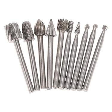 Imagem de Qudai Elétrica Moagem Acessórios 10pcs 3mm Shank HSS roteador Bits Rotary Burr para Broca Carpintaria Tool Set CNC gravura NP