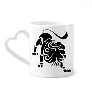 Imagem de Caneca Constelação Leão Signo do Zodíaco Caneca Café Cerâmica Copo de Coração de Vidro