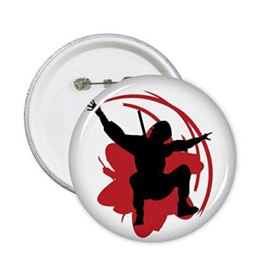 Imagem de Bushido Samurai Sakura Outline Japão, alfinetes asiáticos, emblema, acessórios, decoração 5 peças