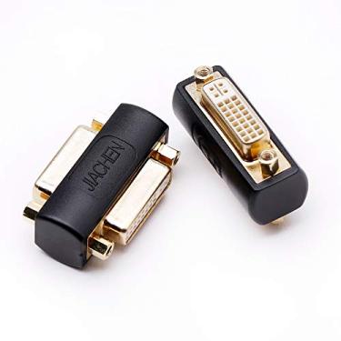 Imagem de Adaptador de montagem de anteparo DVI fêmea para fêmea (banhado a ouro preto), pacote com 2