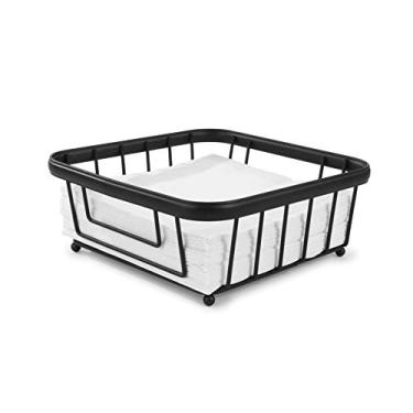 Imagem de Spectrum Diversified Ashley Flat, Moderna Mesa de Jantar Porta-Guardanapos Horizontal para Mesas e Bancadas de Cozinha, Preto