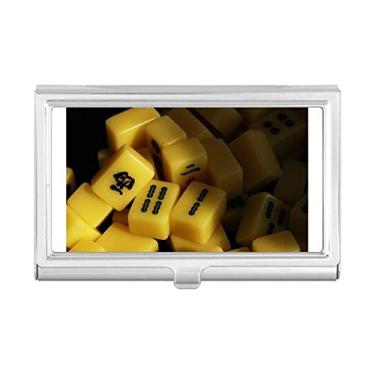 Imagem de Carteira Mahjong Gambling Photo porta-cartões de visita com bolso