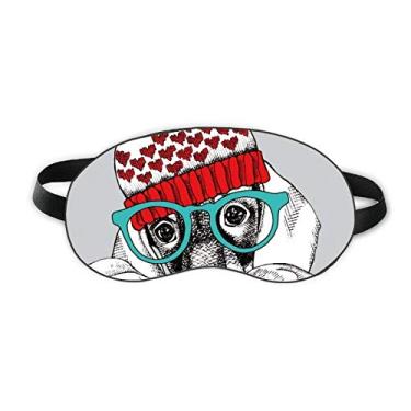 Imagem de Roupa de cachorro linda ilustração de aquarela para dormir protetor de olhos macio para noite