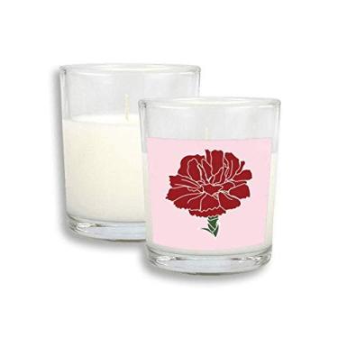 Imagem de Cera de incenso perfumada de vidro rosa com flor Mothe Day