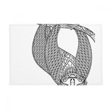 Imagem de DIYthinker Animal Fat Tapete para porta de banheiro com imagem lenta Tapete antiderrapante