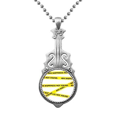 Imagem de OFFbb-USA Yellow Line Lost Scene Art Deco Presente Fashion Pingente Joias Música Guitarra Torque Hangtag