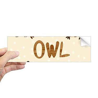 Imagem de DIYthinker Adesivo retangular de para-choque de coruja com chapéu de vidro de sino, decalque de janela