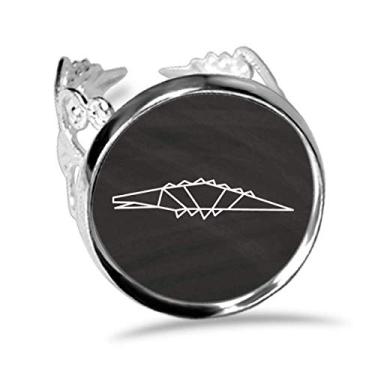 Imagem de DIYthinker Anel de noivado de casamento com formato geométrico de origami abstrato ajustável