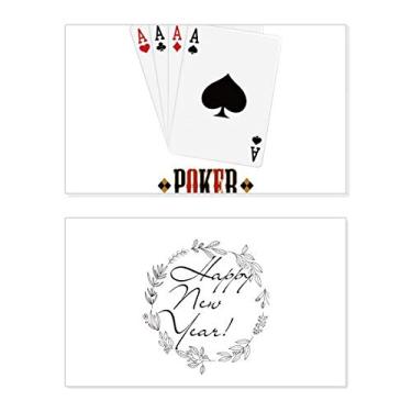 Imagem de Heart Spade Diamond Club A Pattern New Year Festival Cartão de felicitações Bless Message Present