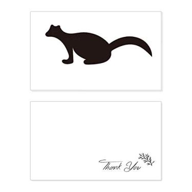 Imagem de Black Polecat Animal Rettrayal Cartão de agradecimento aniversário aniversário saudações casamento agradecimento
