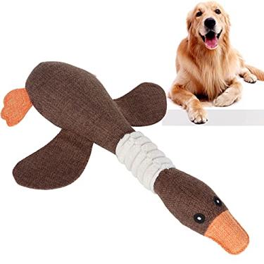 Imagem de LZKW Ganso, brinquedo de mastigar para cães leve para animais de estimação em casa (café)