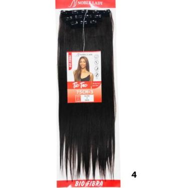 Imagem de Aplique Tic Tac Liso Bio Fibra 3pças Cabeça Toda 75cm Longo - bbless, 