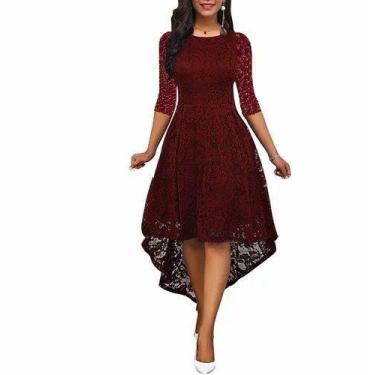 Imagem de Vestido Renda Madrinha Festa Plus Size Aniversario Batizado - ShoopWeb