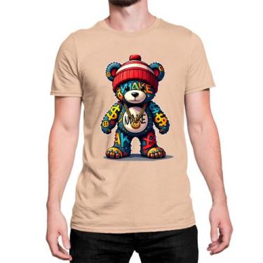 Imagem de Camiseta Masculina Urso Make Style Ref10 Camisa Reforçada Malha Algodã