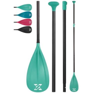 Imagem de ZLX Remo Para Prancha De Stand-Up Paddle, 3 Ou 4 Peças Ajustáveis, Flutuante Destacável Caiaque, Leve Com Lâmina Fibra Durável Premium, Surfe E Diversão Em Esportes Aquáticos