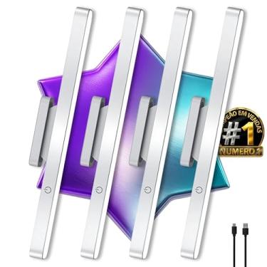 Imagem de Luminaria de LED com Bateria Recarregavel 2400mAh Sensor de Toque Luz Regulavel Sem Fio para Escritorio Guarda Roupa Cozinha Quarto Banheiro (4)