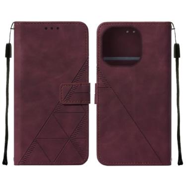 Imagem de Capa carteira de couro para Samsung Galaxy S24 S23 S22 Ultra S21 S20 Plus S20 S23 S22 FE M33 M53 M13 5G M32 Flip Cover Coque Funda, vinho tinto, para Galaxy S23FE