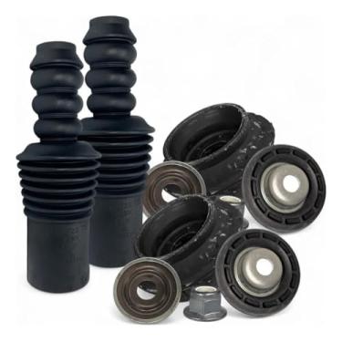 Imagem de 2 Kit Completo Coxim Batente Coifa Rolamento Amortecedor Dianteiro Compatível com Sandero Logan Duster 1.0 1.6 2.0 2007 a 2020 – 2 Lados