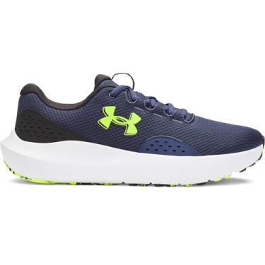 Imagem de Under Armour Charged Surge 4 Tênis masculino, (404) Azul-marinho lavado/preto/amarelo de alta visibilidade, 40