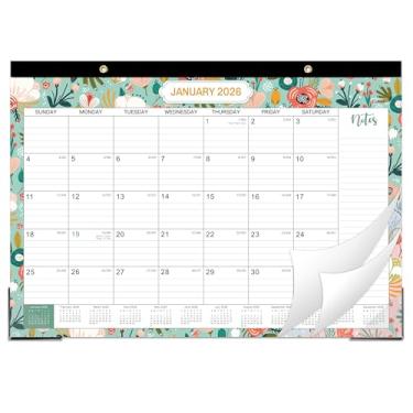 Imagem de Calendário de mesa 2026 – Calendário 2026 de janeiro de 2026 a dezembro de 2026, 43 x 30 cm, calendário de mesa grande de 12 meses com canto protetor, blocos grandes