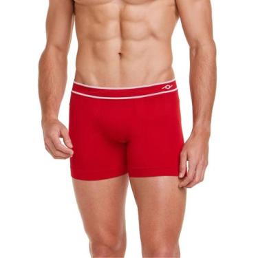 Imagem de Cueca Boxer Masculina Esporte Fitness S/ Costura Plie 20001, G, Vermel