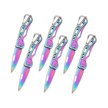 Imagem de Canivete Dobrável De Aço Inoxidável 3/6 Peças Para Sobrevivência, Caça