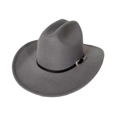 Imagem de Chapéu De Couro Vintage Estilo Western Com Aba Larga Cloche Sombrero P