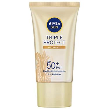 Imagem de NIVEA SUN Protetor Solar Facial Tripla Proteção Loção Antissinais FPS 50 40ml - Com fórmula ultraleve e alta proteção, esse protetor solar tem triplo combate contra os raios UVA/UVB