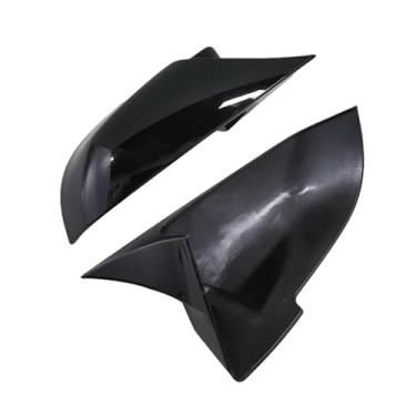 Imagem de Capa preta para espelho retrovisor de carro, de fibra de carbono, compatível com bmw 5 6 7 séries f10 f11 f18 f07 f12 f13 f06 f01 f02 lci(ABS Black)