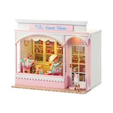 Imagem de Casa De Bonecas Miniatura De Madeira DIY, Quebra-Cabeça 3D, Kit De Mon